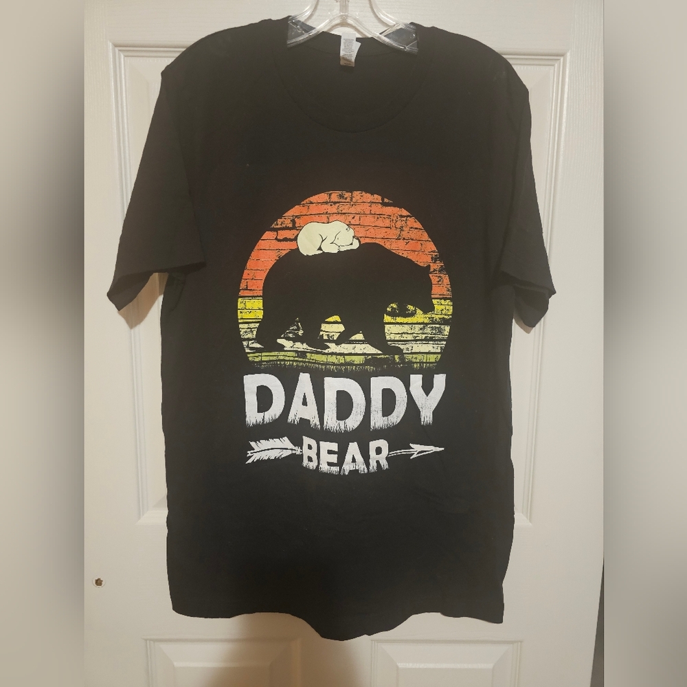 Daddy Bear Black T-Shirt Sz L